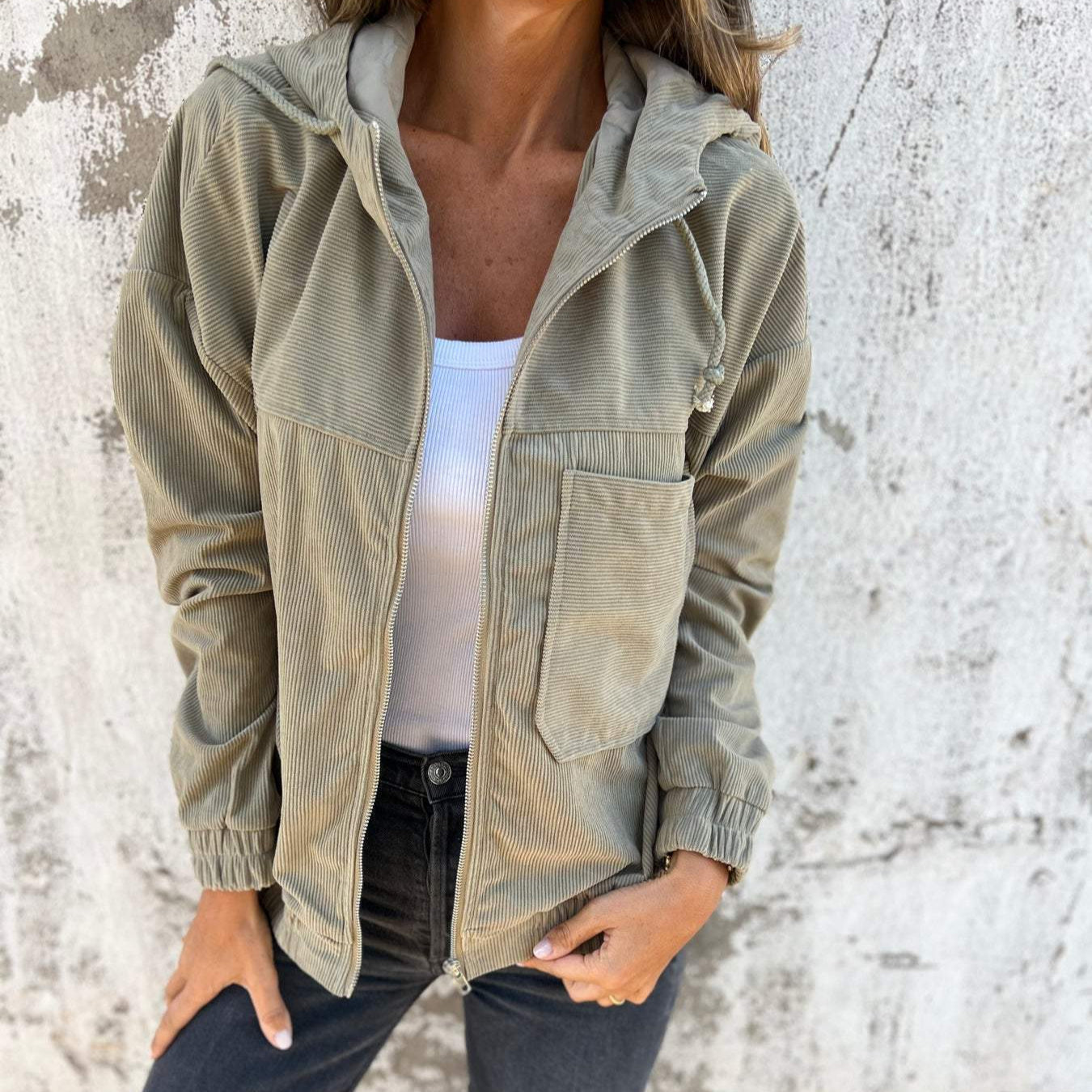 Rosgrove | Women - Stylish Corduroy Jacket - Timeless Style