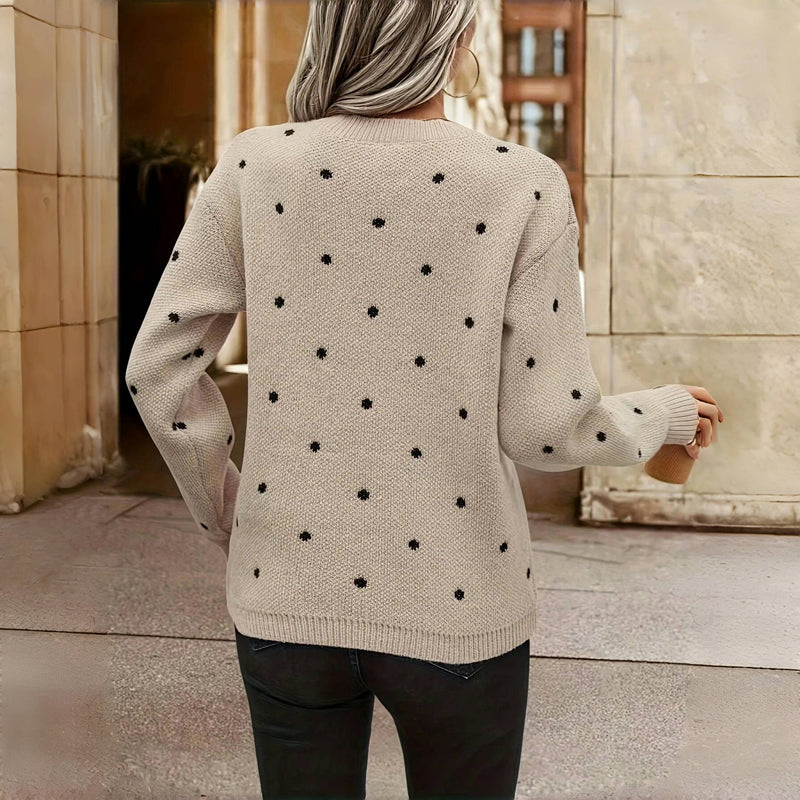 Rosgrove | Women - Polka Dot Knit Jumper - Stylish Design
