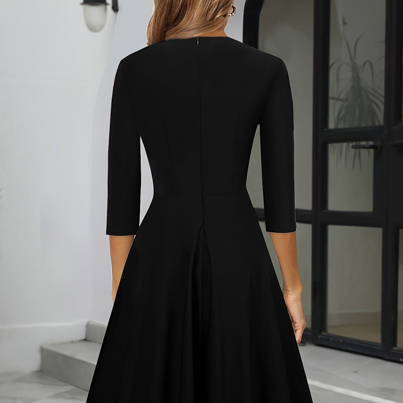 Rosgrove | Women - Elegant Midi Evening Dress - Stylish Design