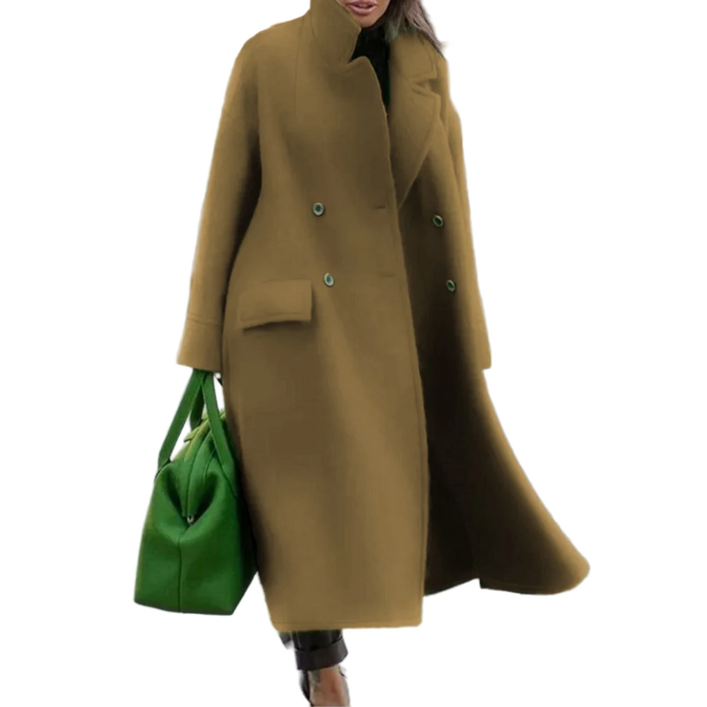 Rosgrove | Women - Long Elegant Warm Coat - Double Breasted