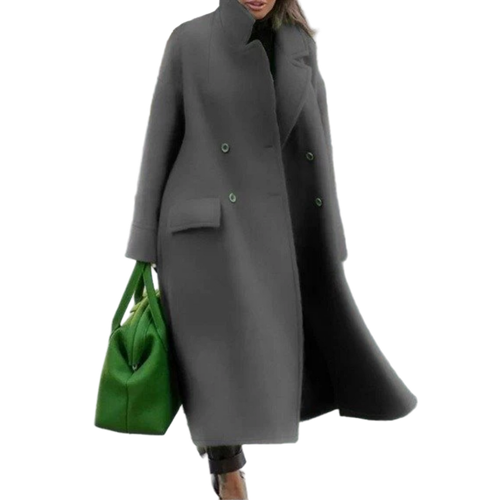 Rosgrove | Women - Long Elegant Warm Coat - Double Breasted
