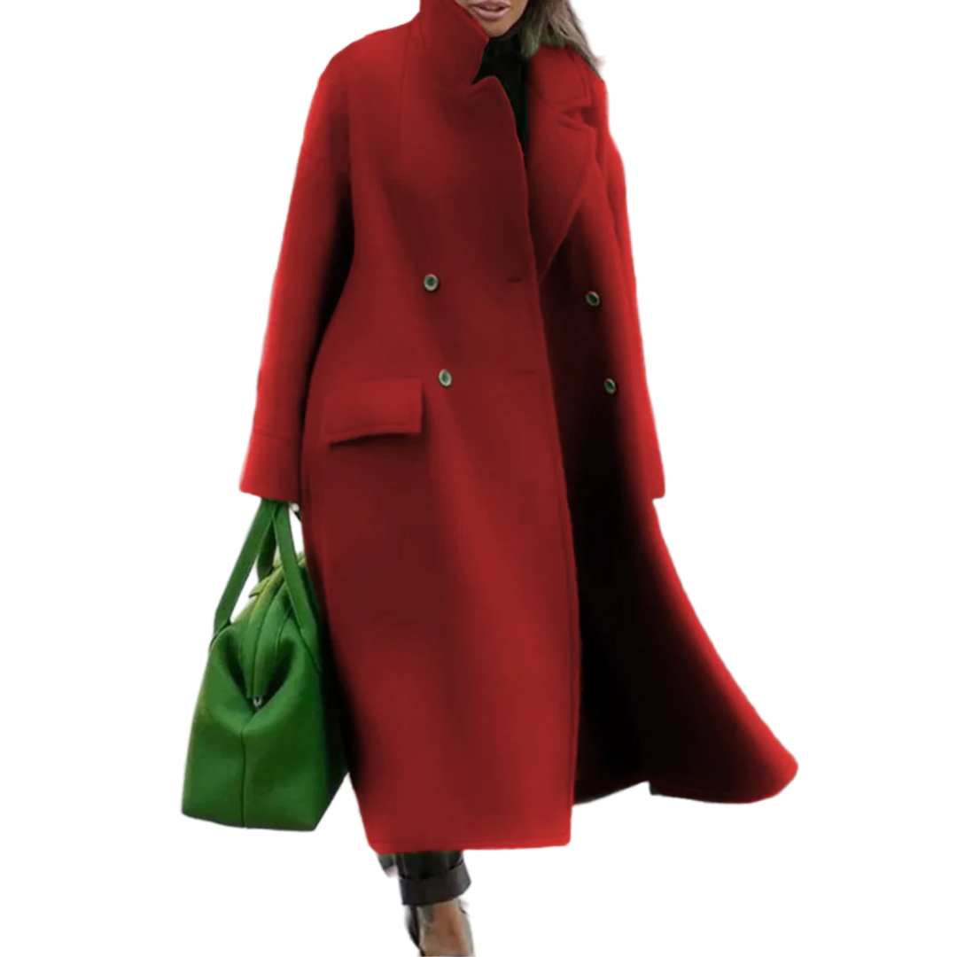 Rosgrove | Women - Long Elegant Warm Coat - Double Breasted