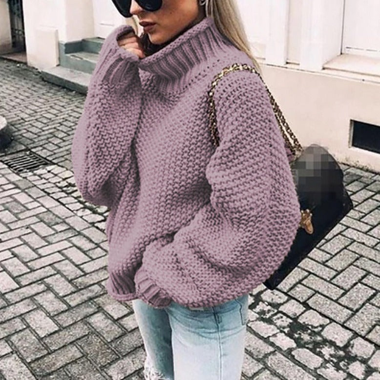 Rosgrove | Women - Chunky Knit Turtleneck Jumper – Oversized