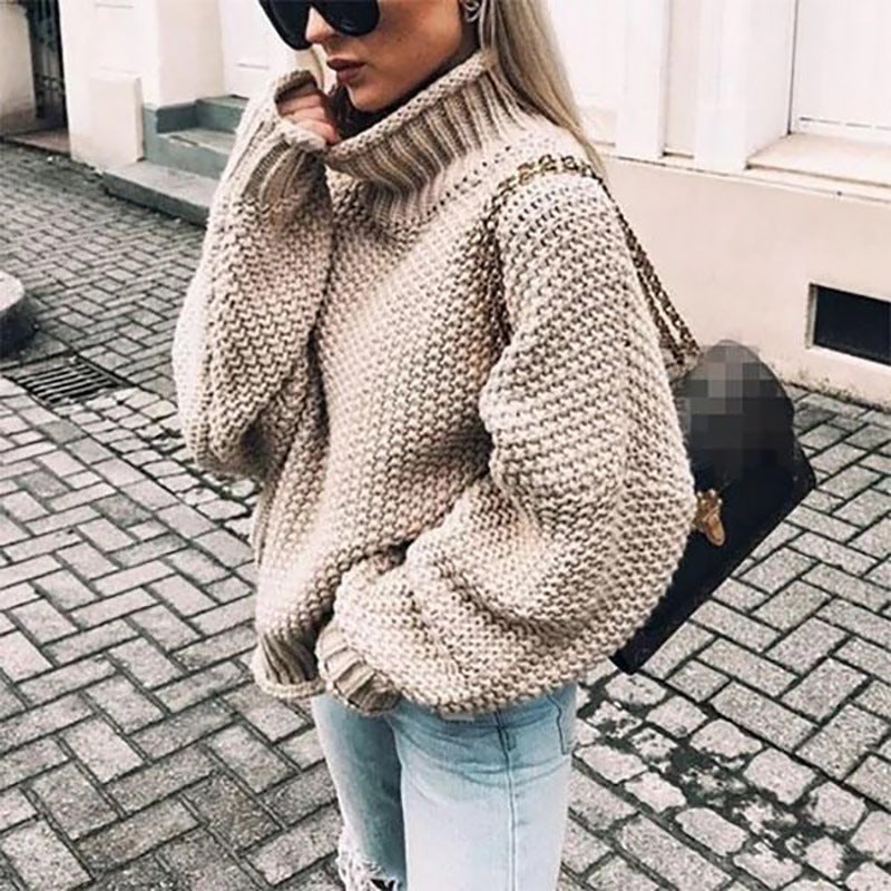 Rosgrove | Women - Chunky Knit Turtleneck Jumper – Oversized