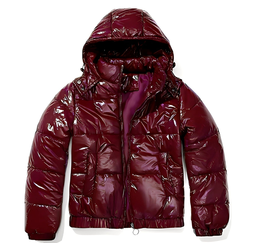 Rosgrove | Women - Hooded Jacket - Stylish Shiny Design