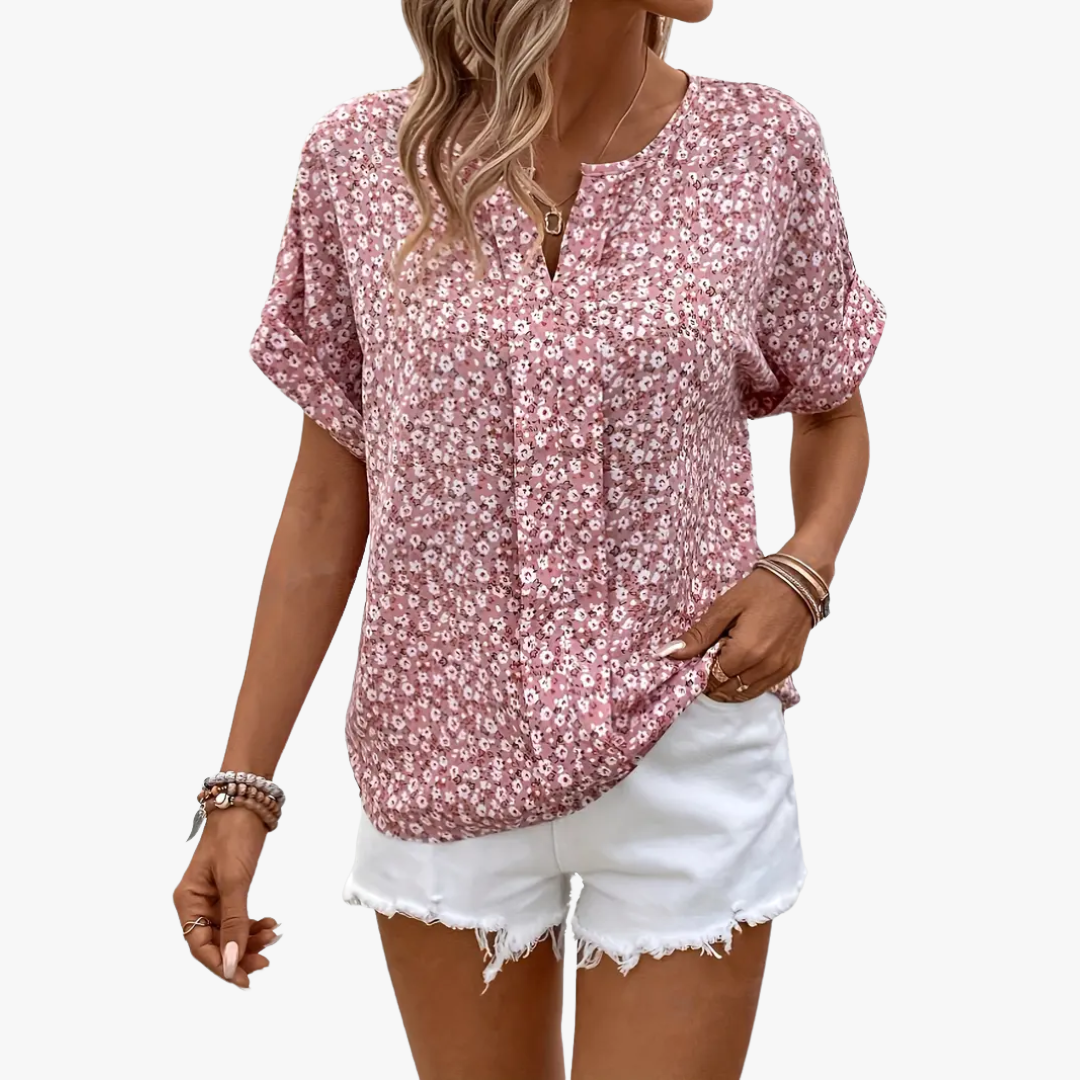 Rosgrove | Women - Blouse - Floral Print - Vintage Style