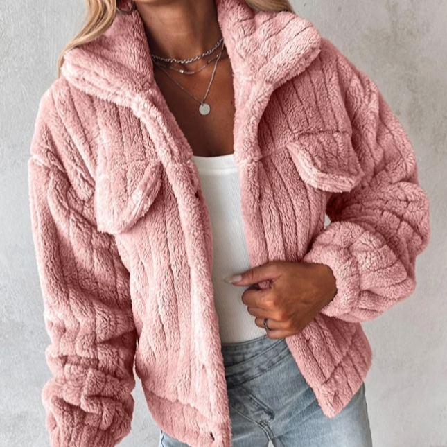 Rosgrove | Women - Short Warm Teddy Coat - Cosy Style