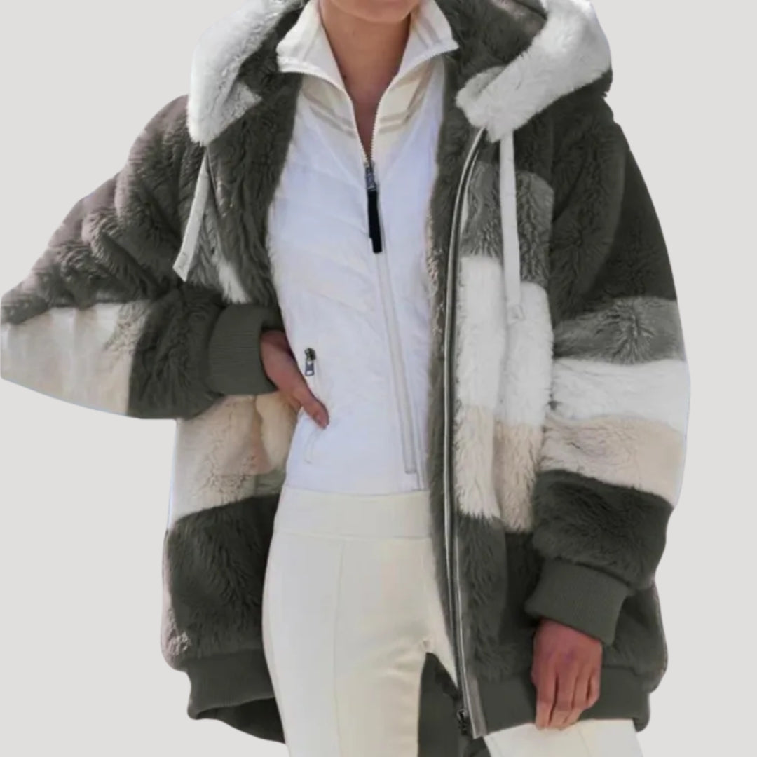 Rosgrove | Women - Fluffy Faux Fur Winter Jacket - Cosy Style