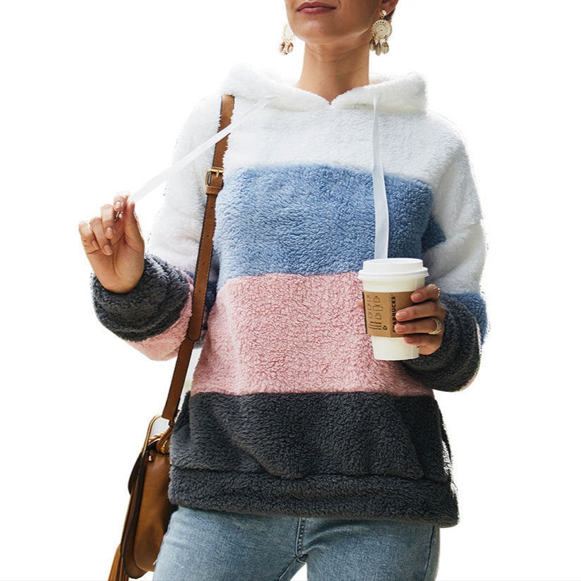 Rosgrove | Women - Fleece Hoodie - Colour Block Style