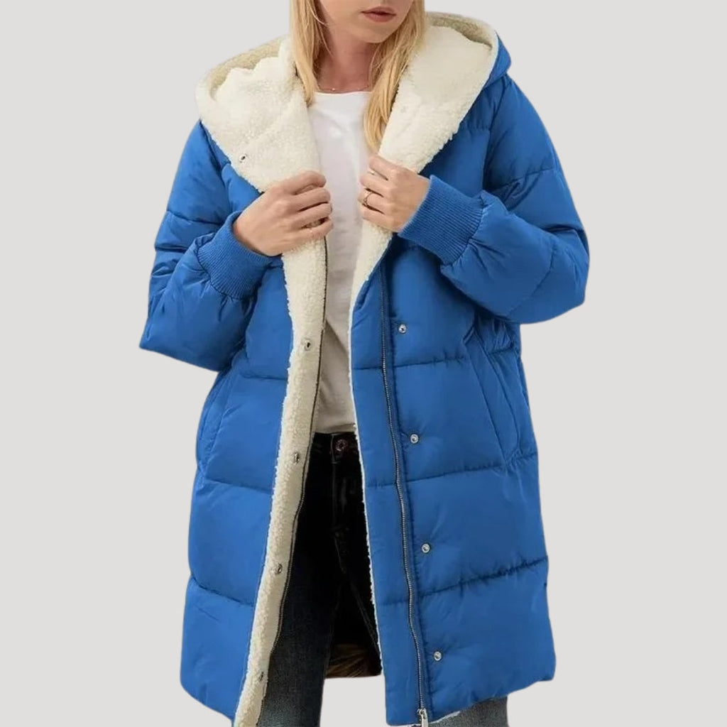 Rosgrove | Women - Faux Fur Lined Coat - Long Coat Style