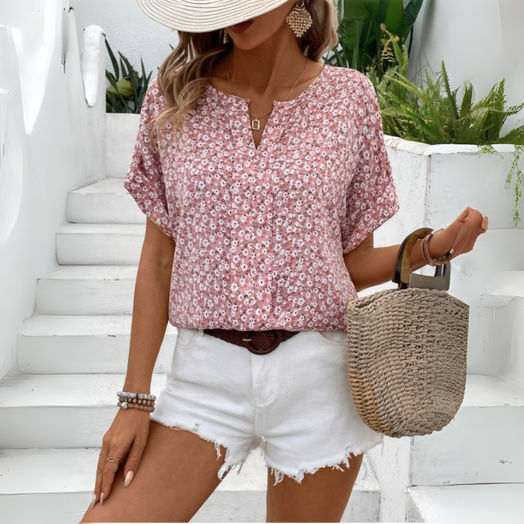 Rosgrove | Women - Blouse - Floral Print - Vintage Style