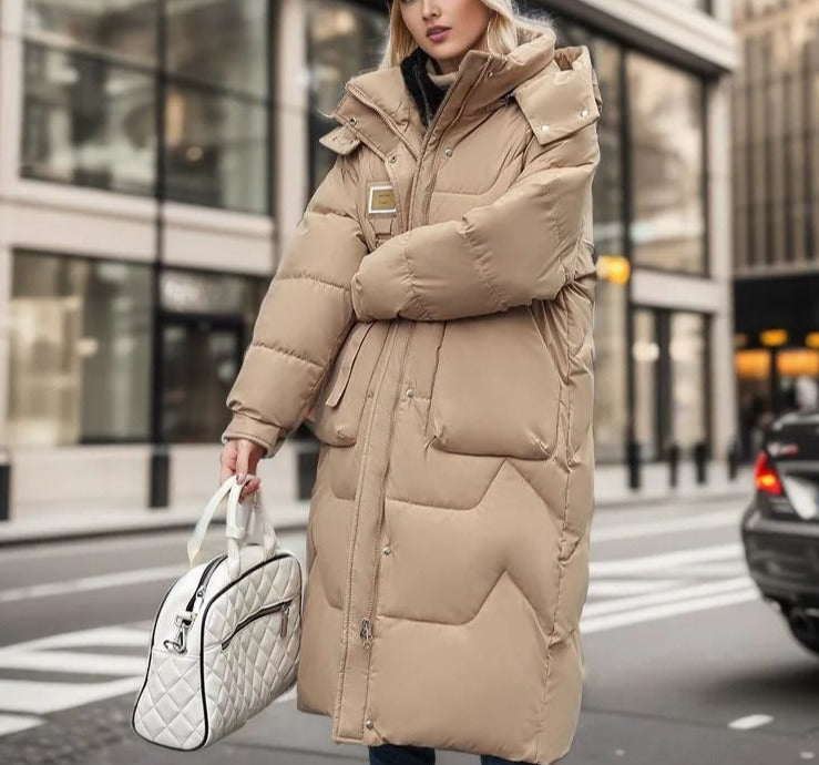 Rosgrove | Women - Maxi Long Padded Coat- Hood Style
