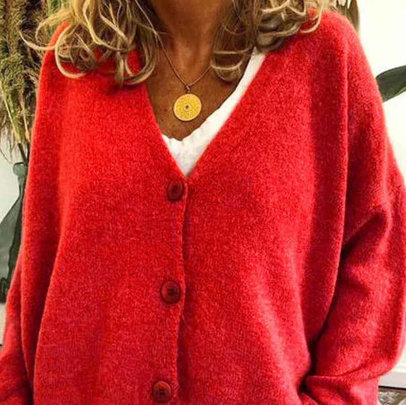 Rosgrove | Women - V-Neck Cardigan - Button Front