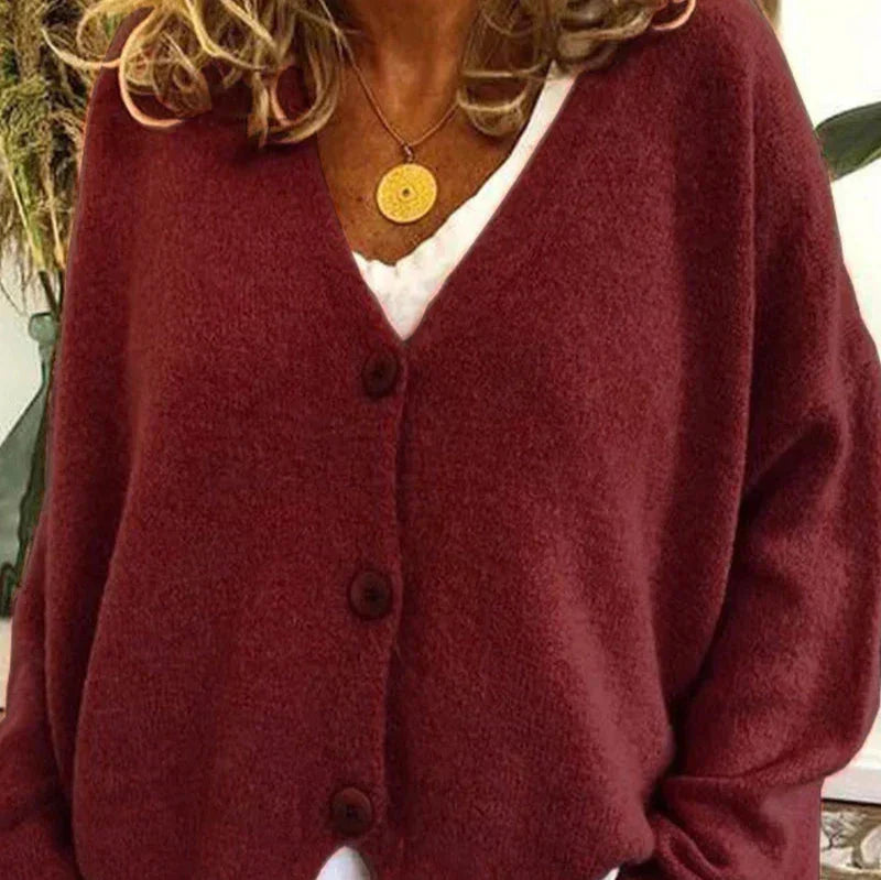 Rosgrove | Women - V-Neck Cardigan - Button Front