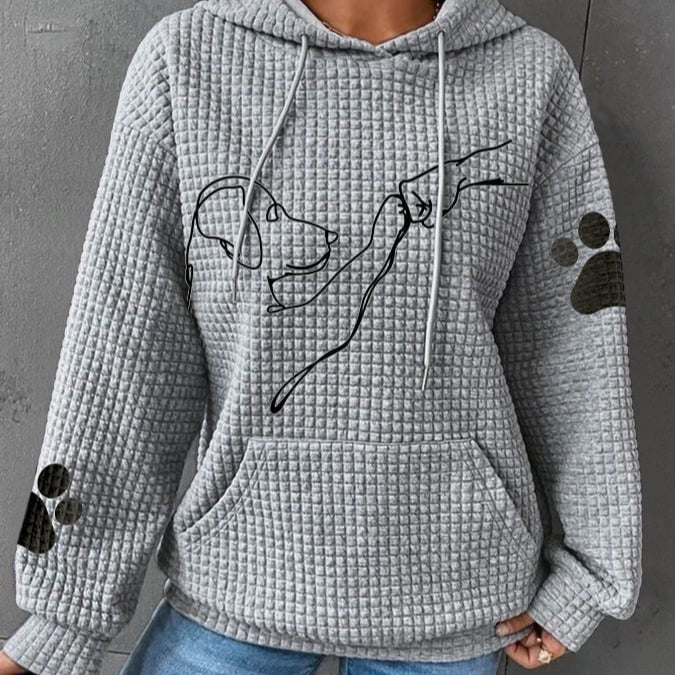 Rosgrove | Women - Cozy Hoodie - Cute Dog Print