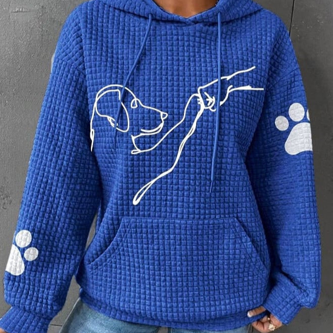 Rosgrove | Women - Cozy Hoodie - Cute Dog Print