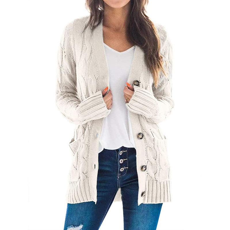 Rosgrove | Women - Cable Knit Cardigan - Pockets