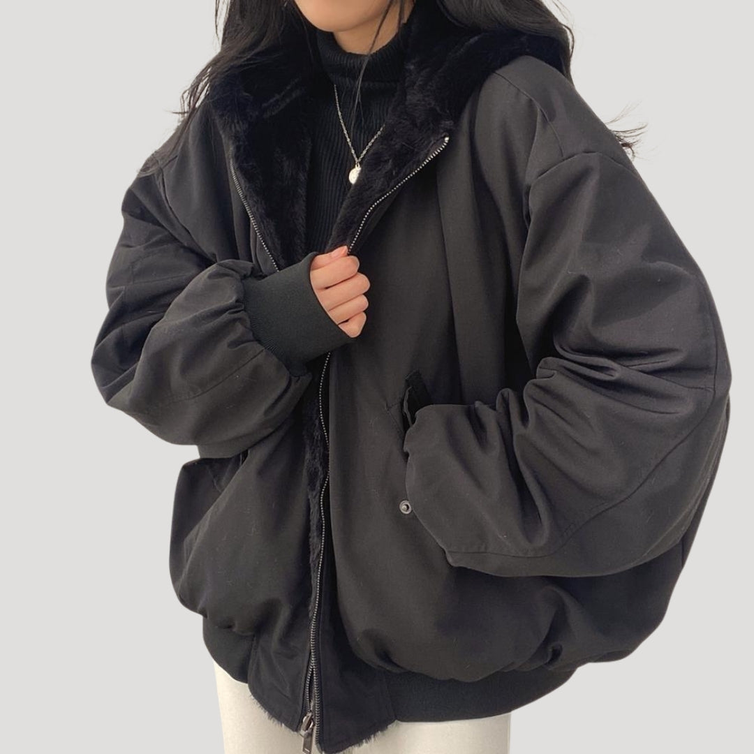 Rosgrove | Women - Sherpa Fleece Teddy Coat Jacket - Winter Style