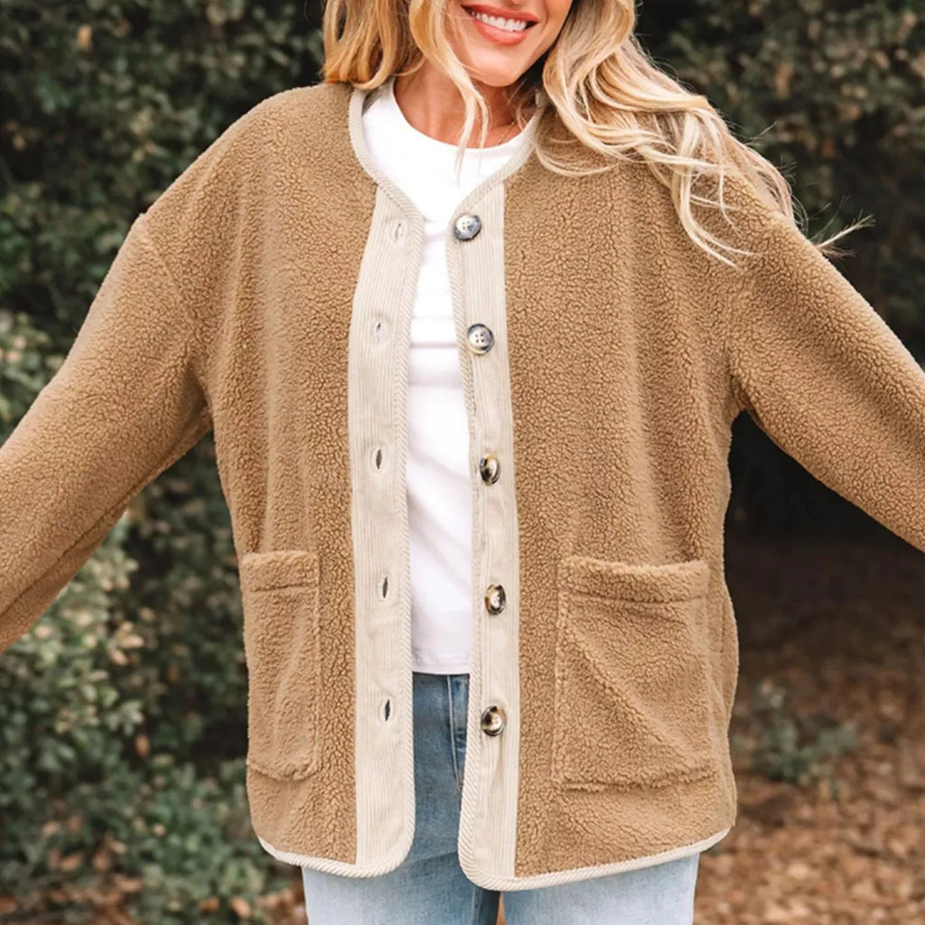 Rosgrove | Women - Sherpa Teddy Jacket - Button Front Style