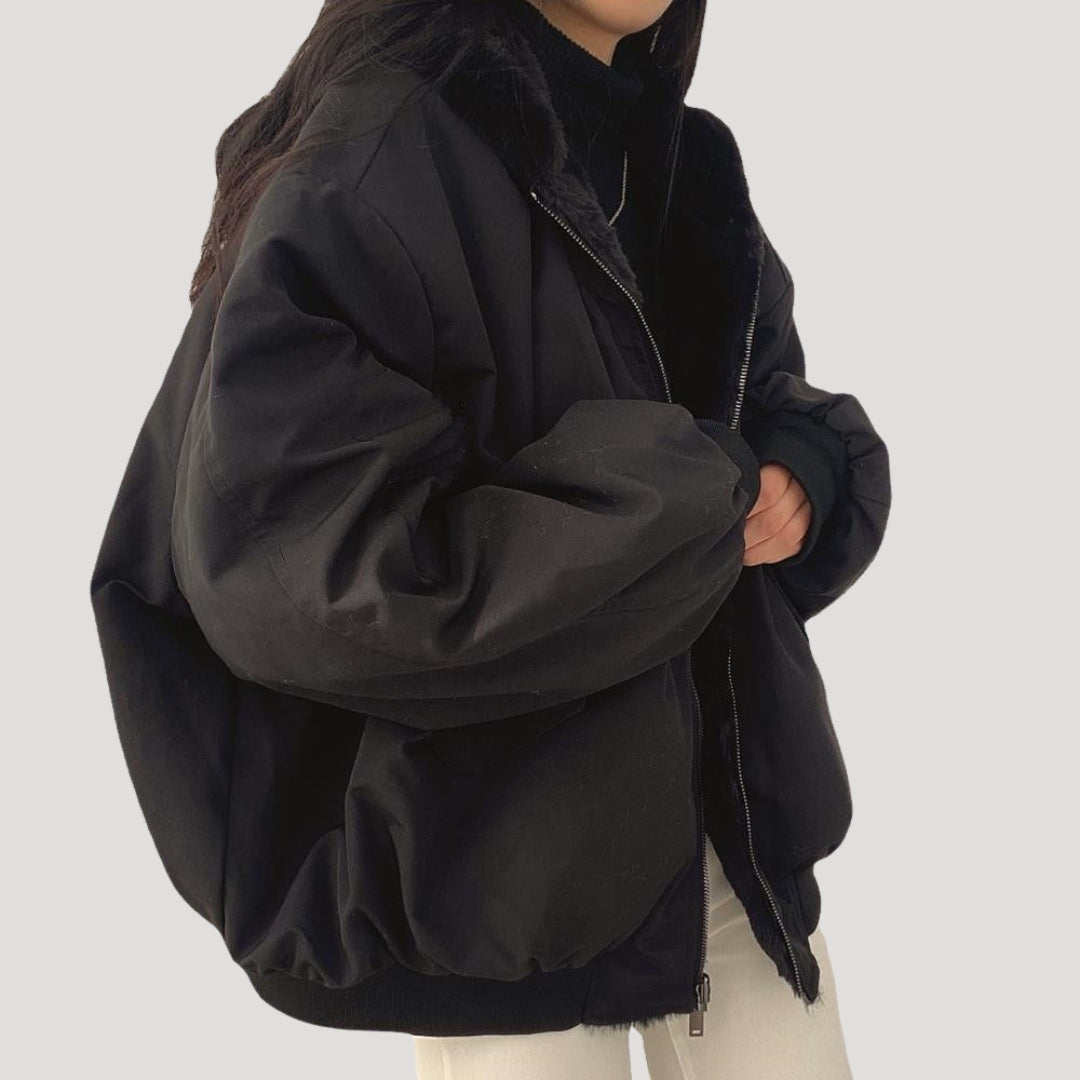 Rosgrove | Women - Sherpa Fleece Teddy Coat Jacket - Winter Style