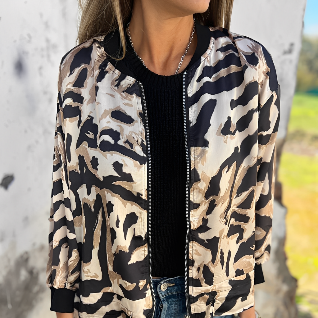 Rosgrove | Women - Soft Zip Jacket - Trendy Design