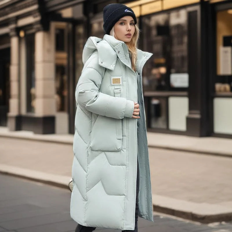 Rosgrove | Women - Maxi Long Padded Coat- Hood Style