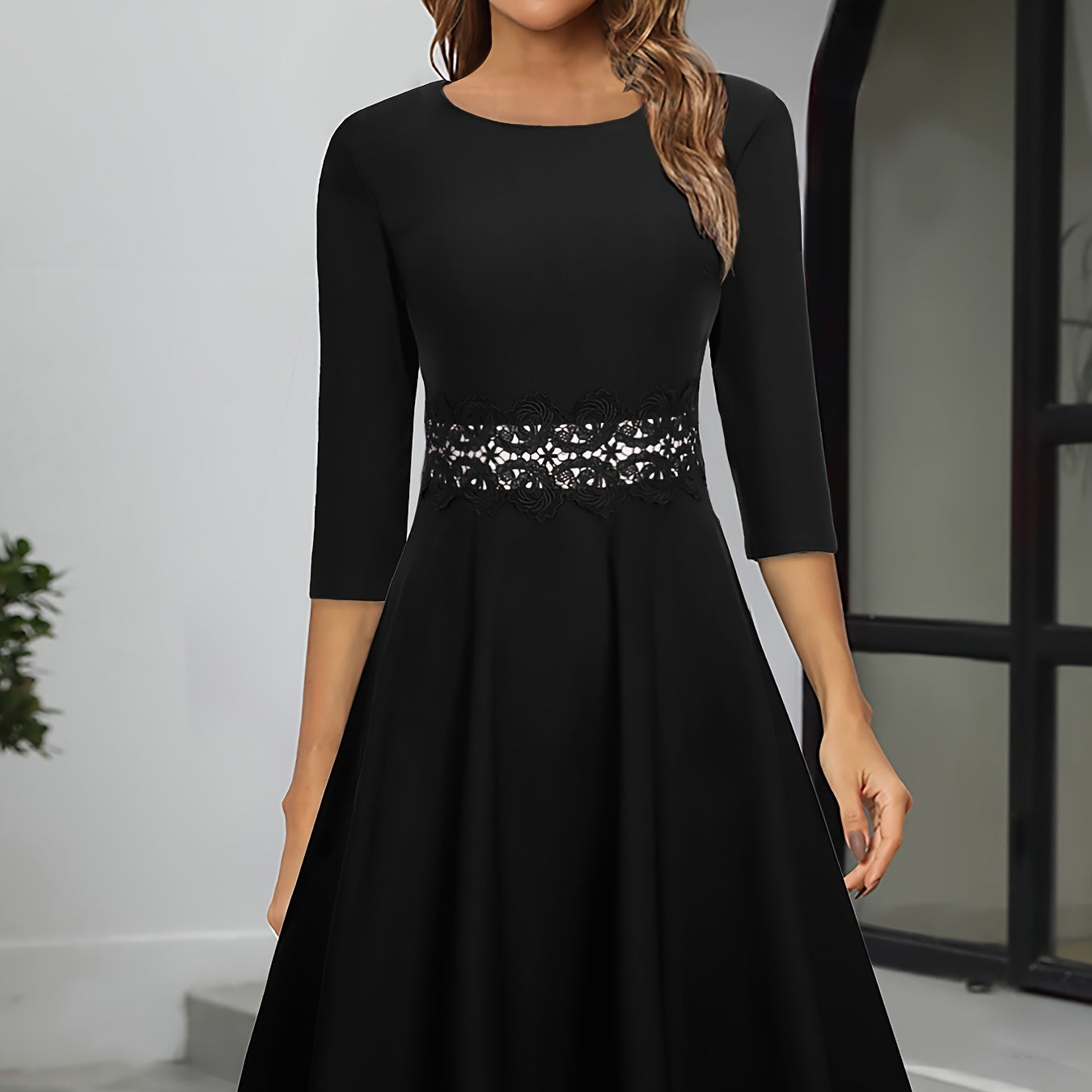 Rosgrove | Women - Elegant Midi Evening Dress - Stylish Design