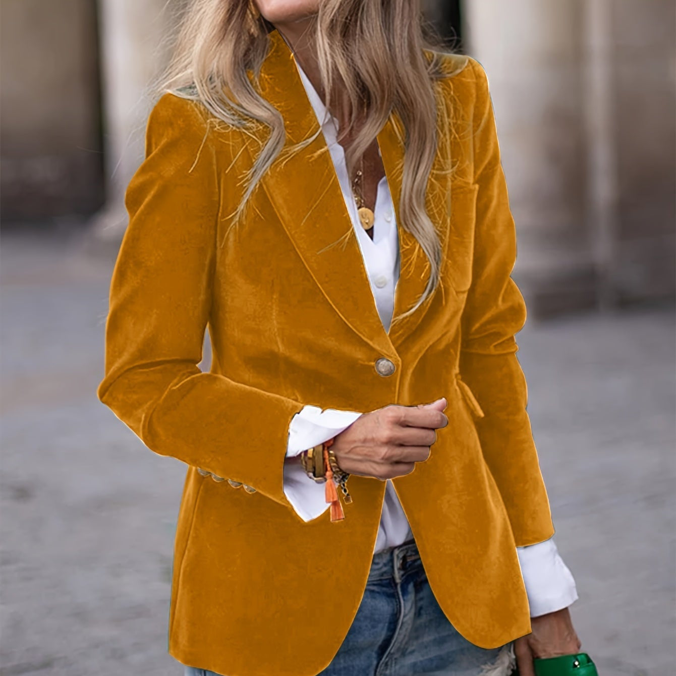 Rosgrove | Women - Structured Fit Blazer - One-Button Closure