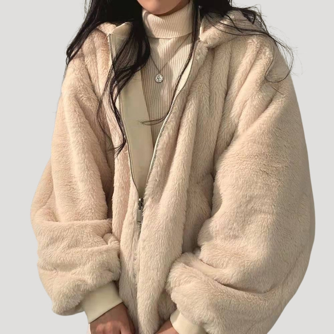 Rosgrove | Women - Sherpa Fleece Teddy Coat Jacket - Winter Style