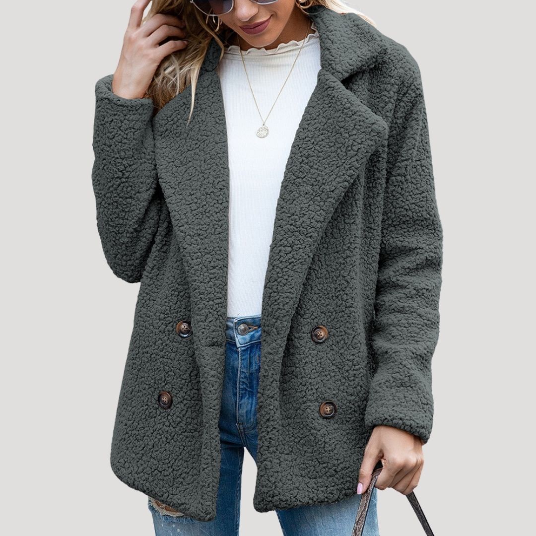 Rosgrove | Women - Double Breasted Fleece Jacket - Winter Style