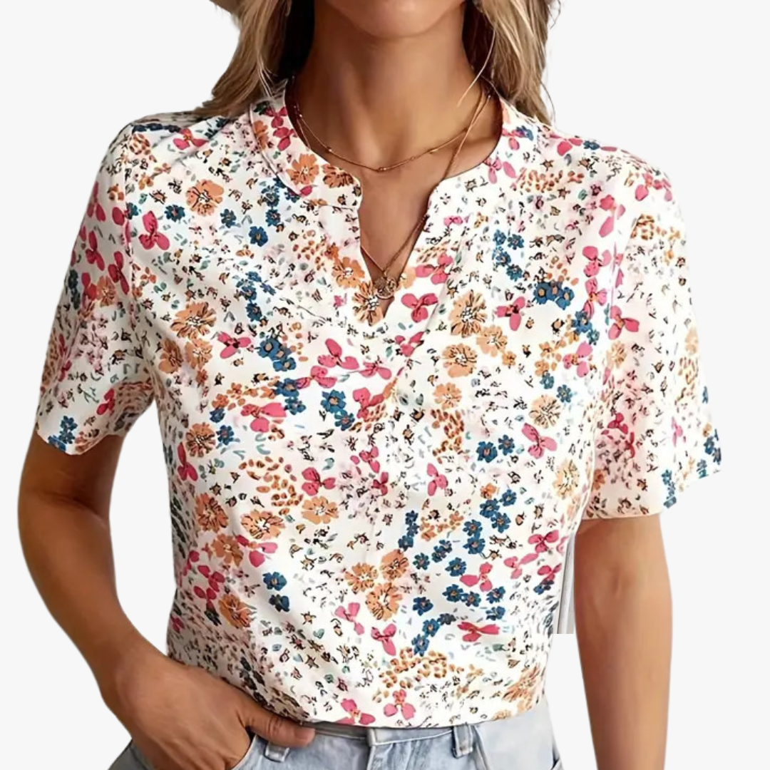 Rosgrove | Women - Blouse - Floral Print - Vintage Style