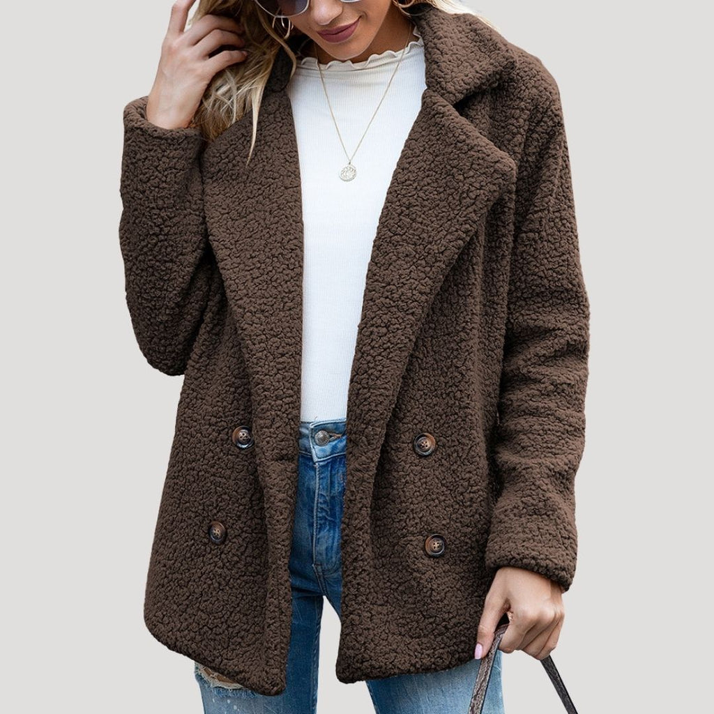 Rosgrove | Women - Double Breasted Fleece Jacket - Winter Style