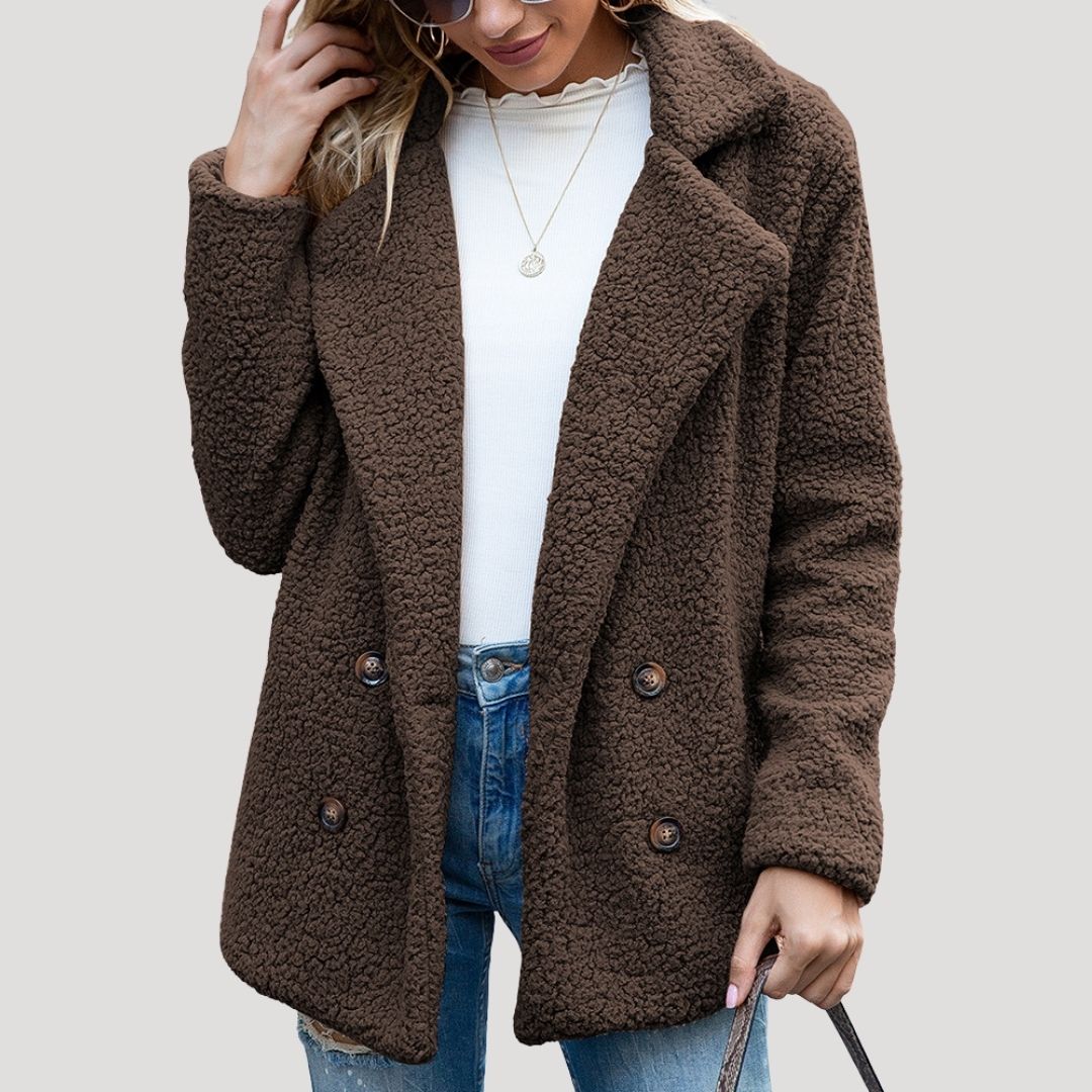 Rosgrove | Women - Double Breasted Fleece Jacket - Winter Style