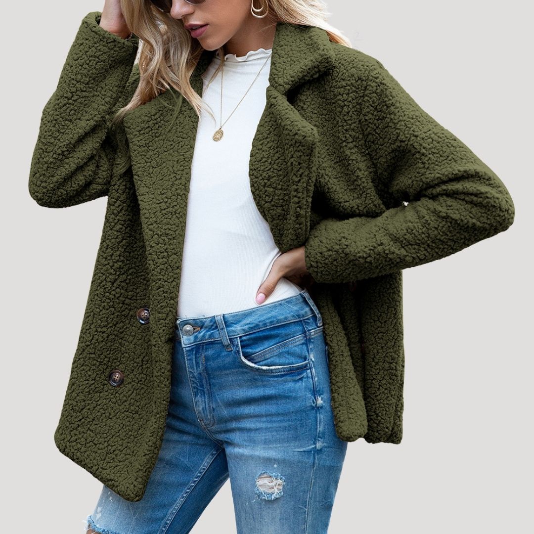 Rosgrove | Women - Double Breasted Fleece Jacket - Winter Style