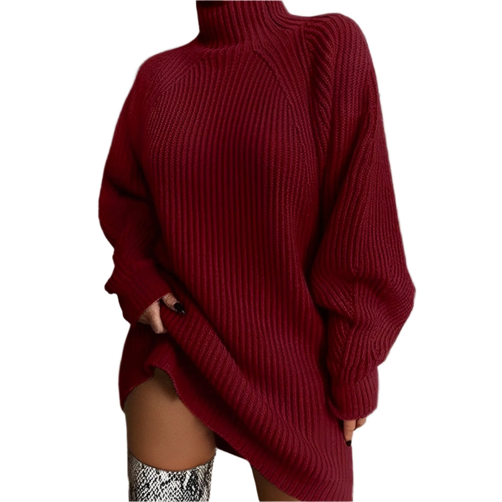 Rosgrove | Women - Oversized Turtleneck Jumper - Cozy Knit Style