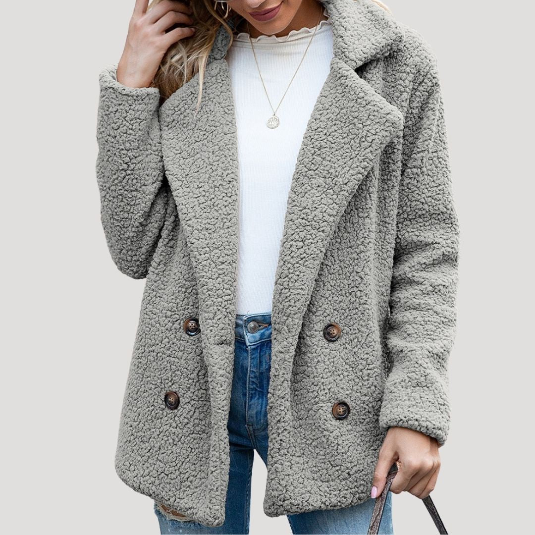 Rosgrove | Women - Double Breasted Fleece Jacket - Winter Style