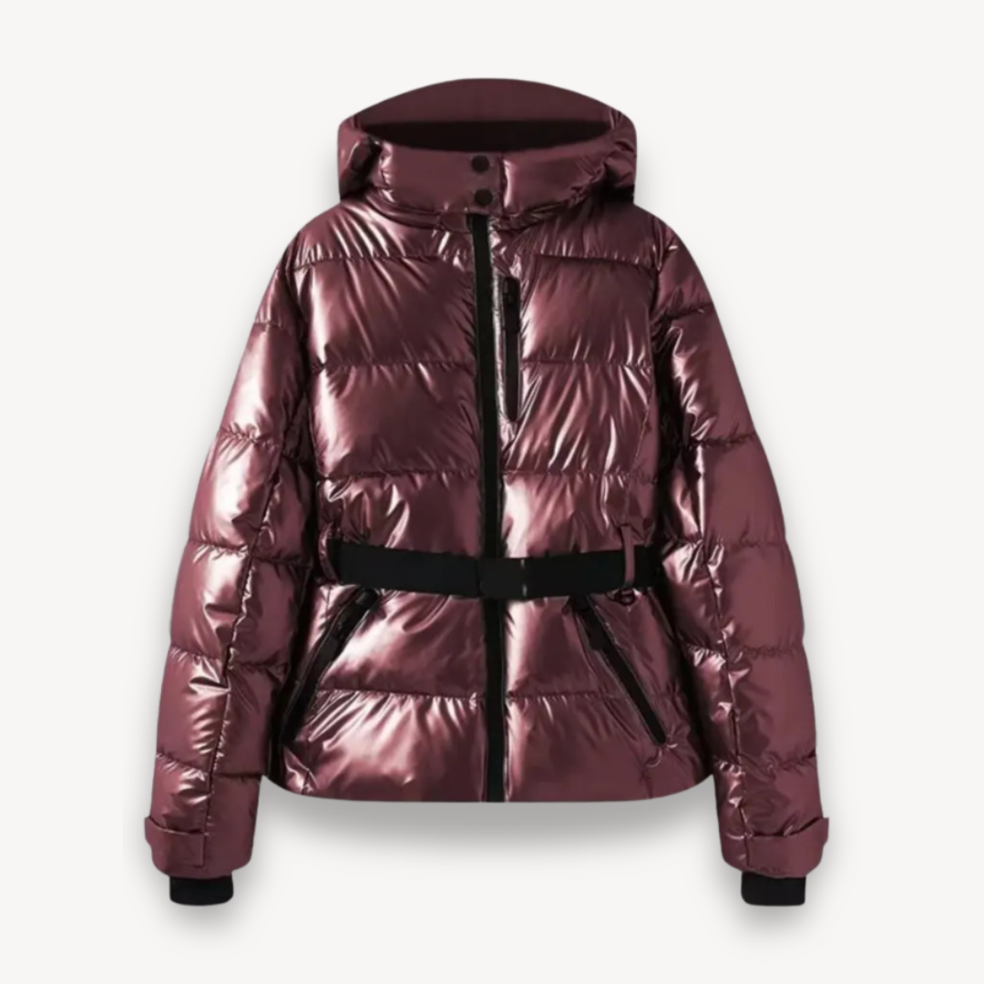 Rosgrove | Women - Hooded Belted Puffer Jacket - Cosy Style