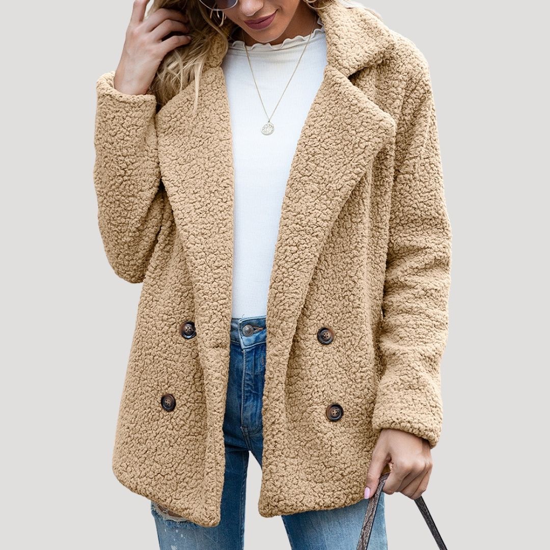 Rosgrove | Women - Double Breasted Fleece Jacket - Winter Style