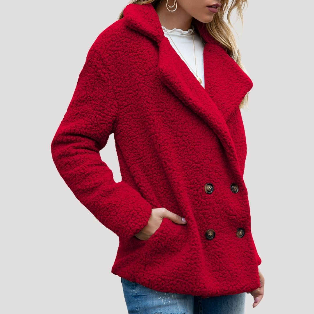Rosgrove | Women - Double Breasted Fleece Jacket - Winter Style
