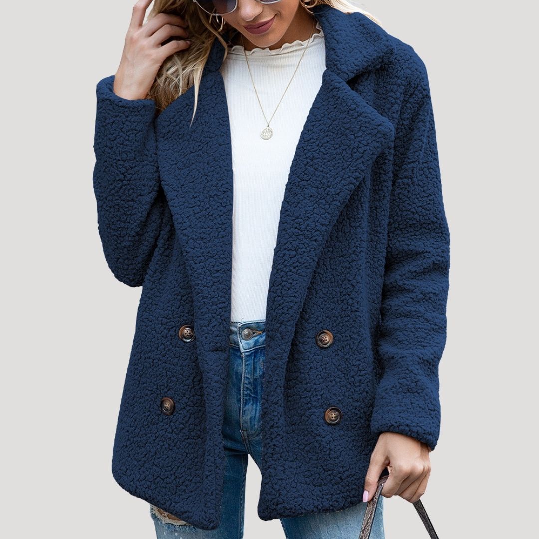 Rosgrove | Women - Double Breasted Fleece Jacket - Winter Style