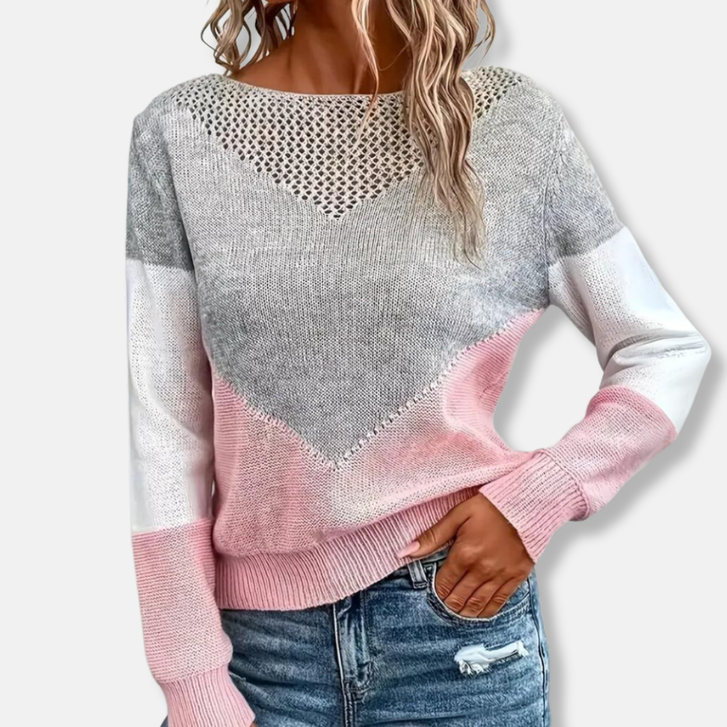 Rosgrove | Women - Colour Block Boat Neck Jumper