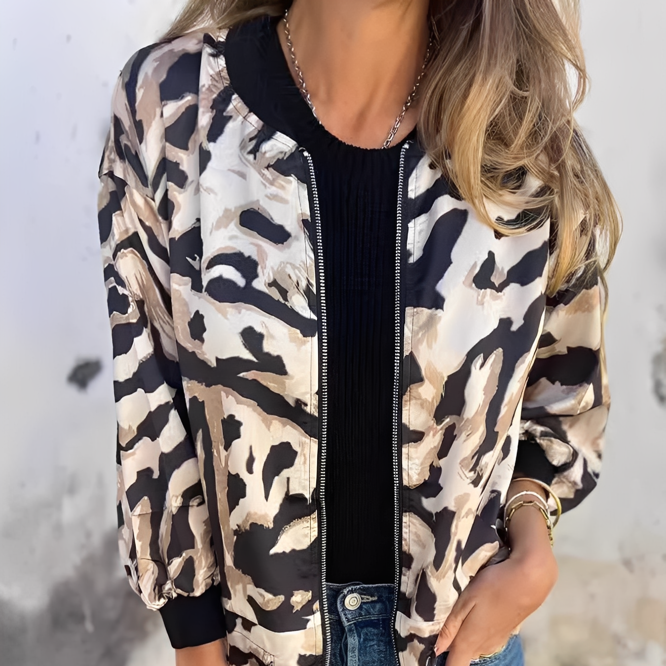 Rosgrove | Women - Soft Zip Jacket - Trendy Design