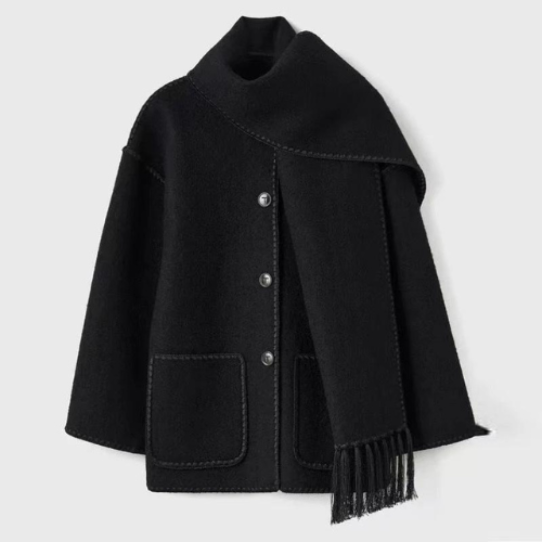 Rosgrove | Women - Warm Wrap Collar Winter Coat - Loose Style