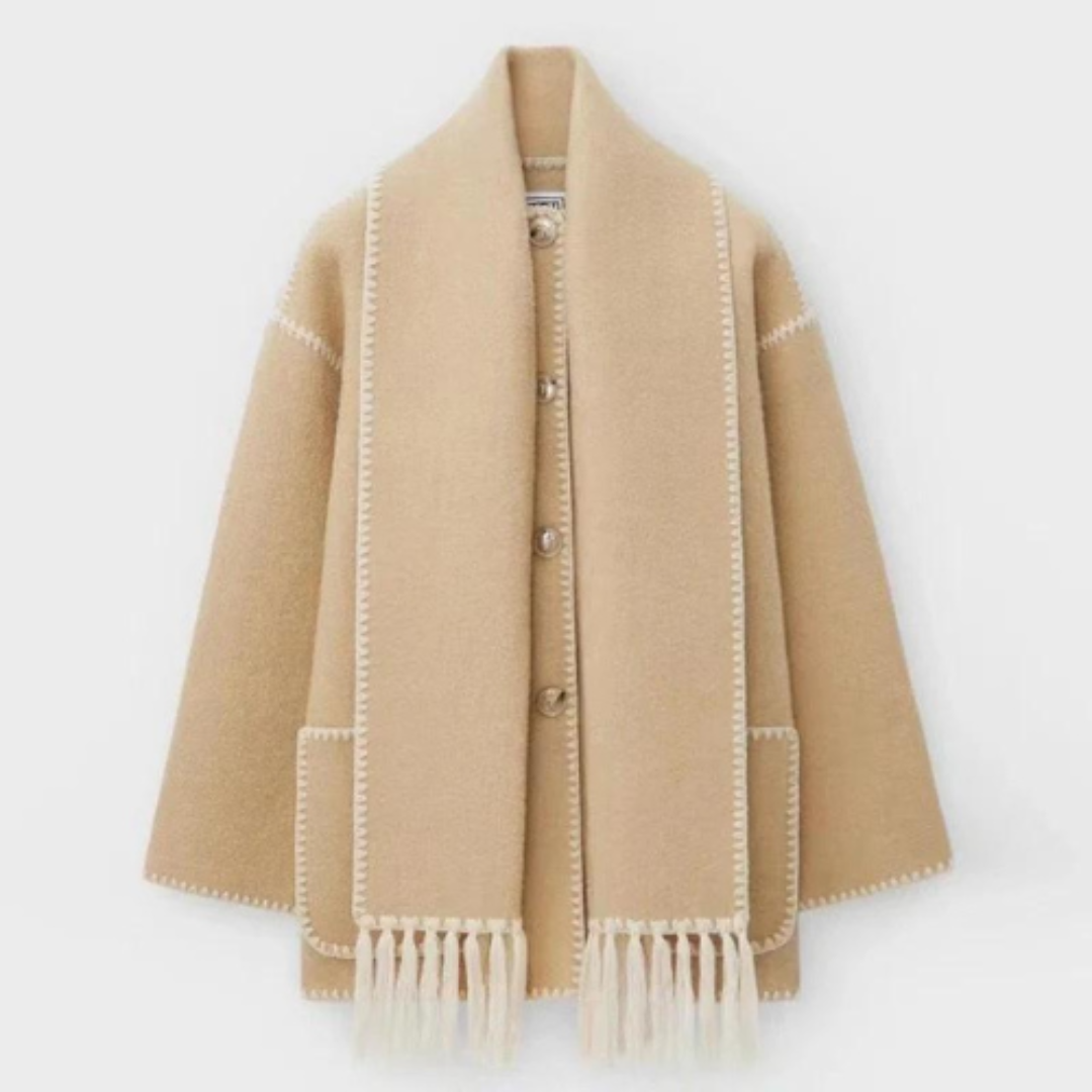 Rosgrove | Women - Warm Wrap Collar Winter Coat - Loose Style