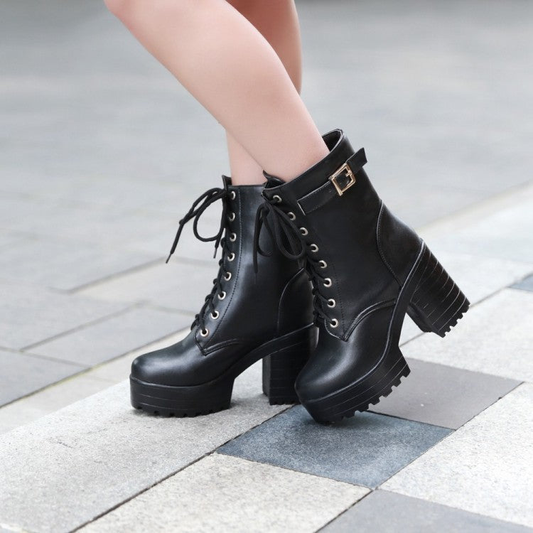 Rosgrove | Women - Boots - Lace Up with Buckle