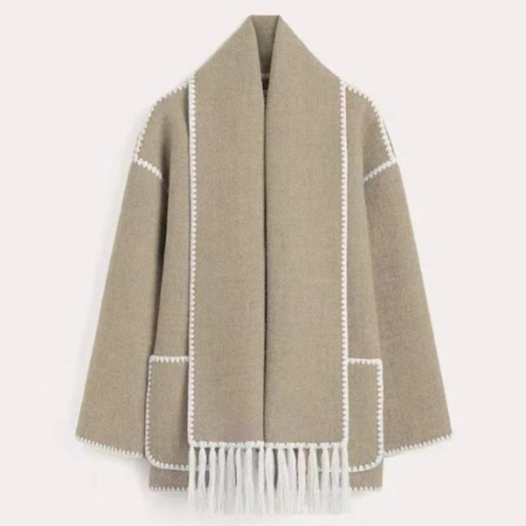 Rosgrove | Women - Warm Wrap Collar Winter Coat - Loose Style
