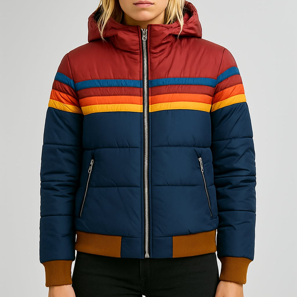 Rosgrove | Women - Puffer Jacket - Hooded Colourblock