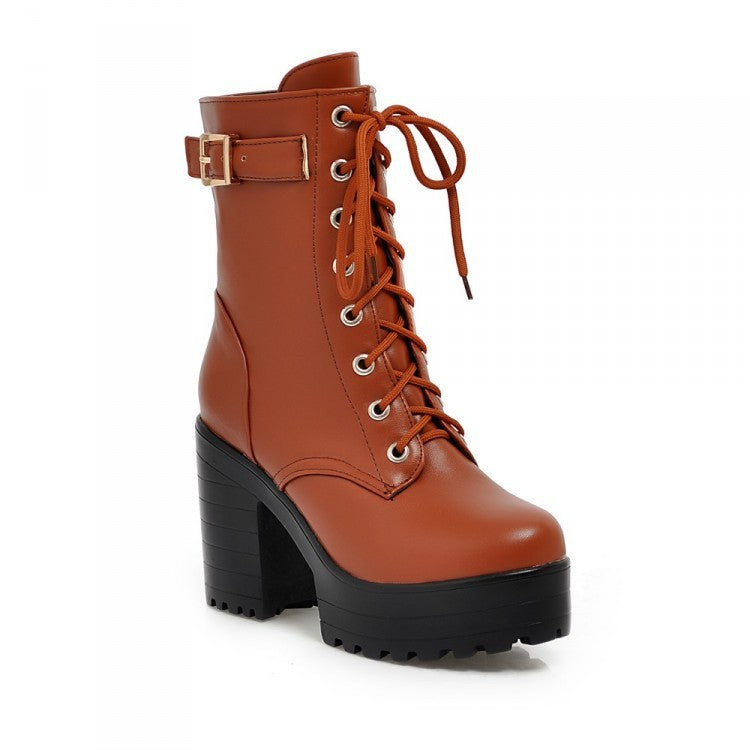 Rosgrove | Women - Boots - Lace Up with Buckle