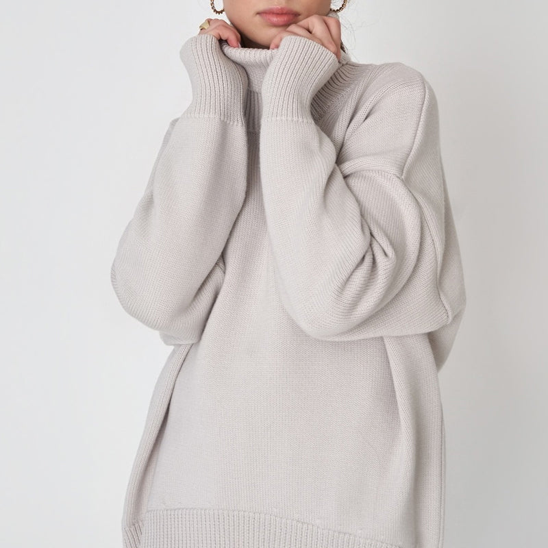Rosgrove | Women - Roll Neck Jumper – Oversized Fit
