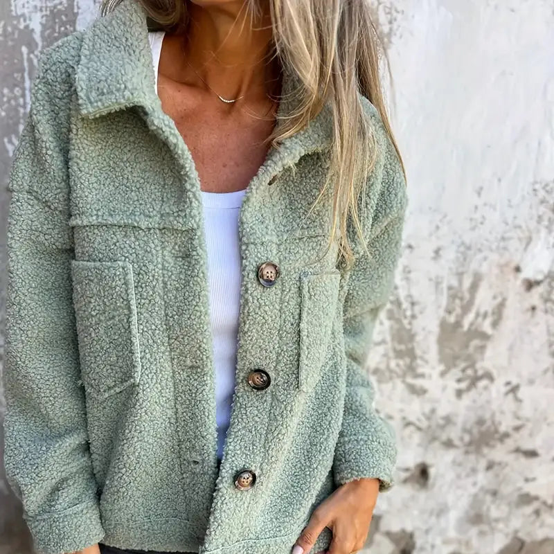 Rosgrove | Women - Long Sleeve Teddy Coat - Cosy Winter Style